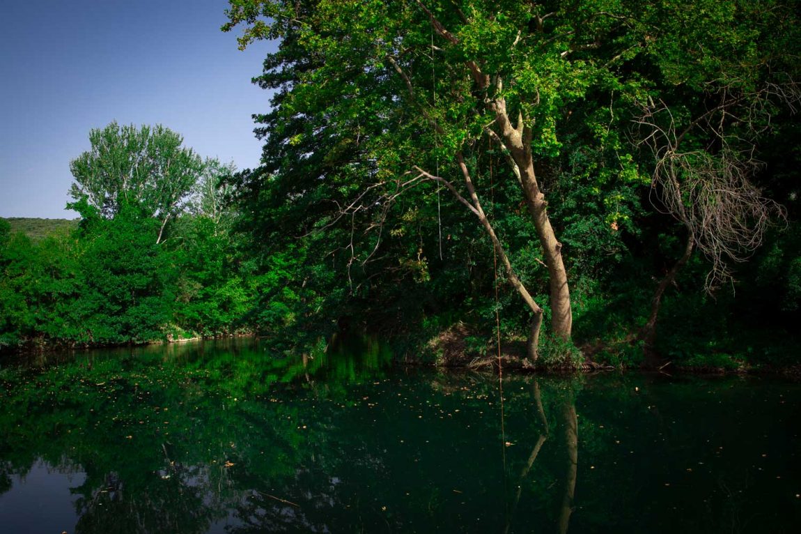 Et au milieu coule la rivière #01digigraphie - 60x90 cm